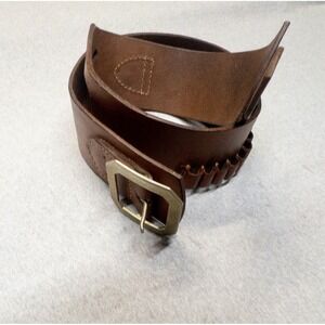 Vtg Hunter Leather Pistol Buscadero Gun Belt model 155 Medium 2.5" Width